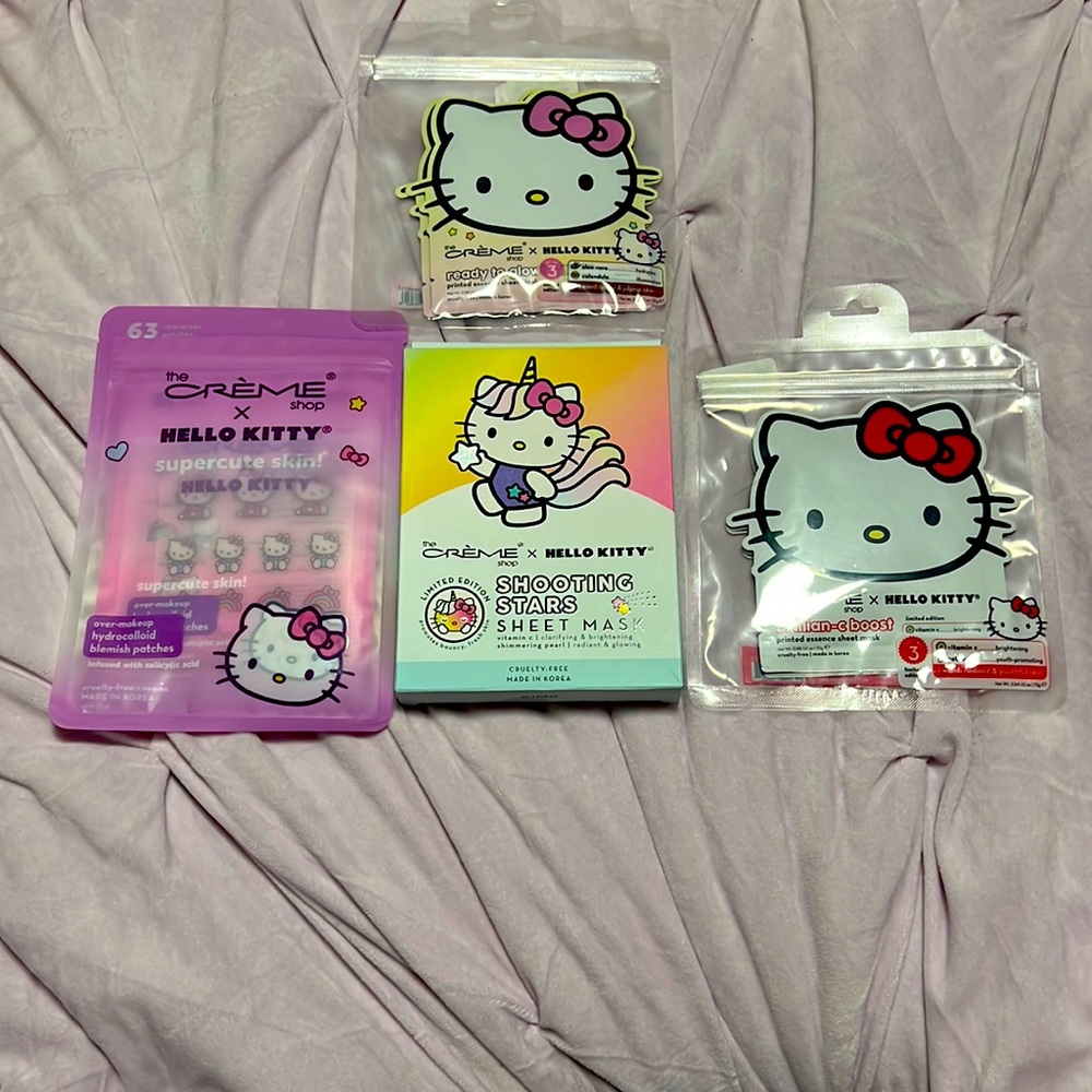 Hello kitty face masks set